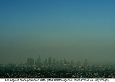 Los Angeles ozone pollution in 2015