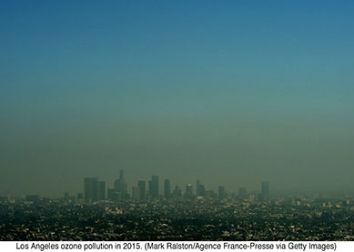 Los Angeles ozone pollution in 2015